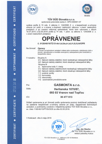 Oprávnenie VTZ-T Oprávnenie VTZ-T